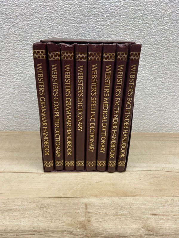 1994 Websters Comprehensive Desk Reference Library Set Of 8 Hardcover Books