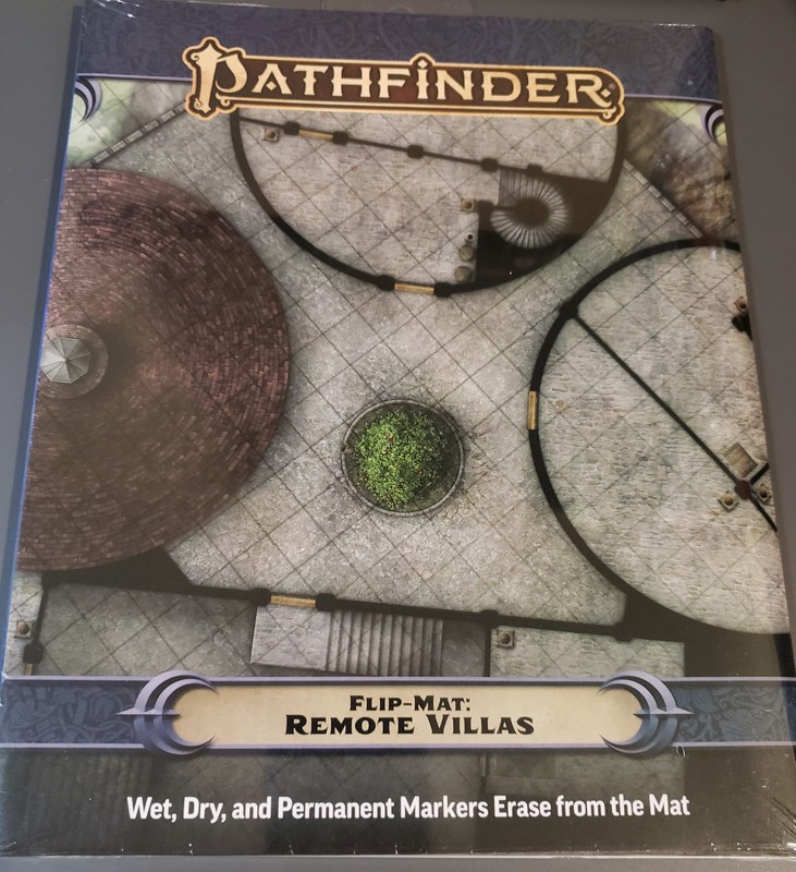 Pathfinder Flip-Mat Remote Villas TTRPG gaming accessory map