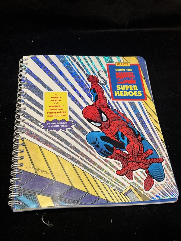 Draw Marvel Comics Super Heroes Klutz Kids Activity Art Book Vintage 1995