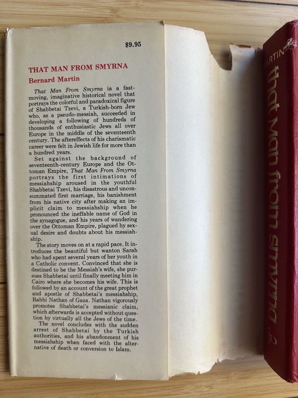 that Man from Smyrna by Bernard Martin (1978, Hardcover) Jonathan David gallery