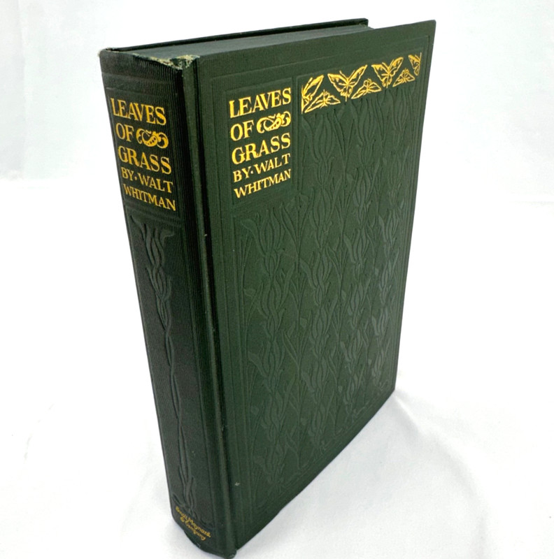 EUC Walt Whitman Leaves of Grass 1899 Small Maynard HC Antique Poetry Book