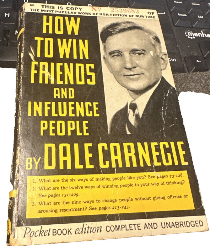 How to Win Friends & Influence People Dale Carnegie 1943 PB 22nd Ed Pocket Book