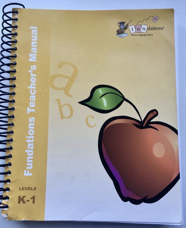 Fundations Teacher’s Manual K-1, by Barbara A. Wilson 2006 spiral bound NO COVER