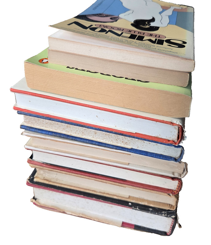Lot of 9 vintage Georges Simenon 1st US w/djs English 1970s Maigret crime novels gallery