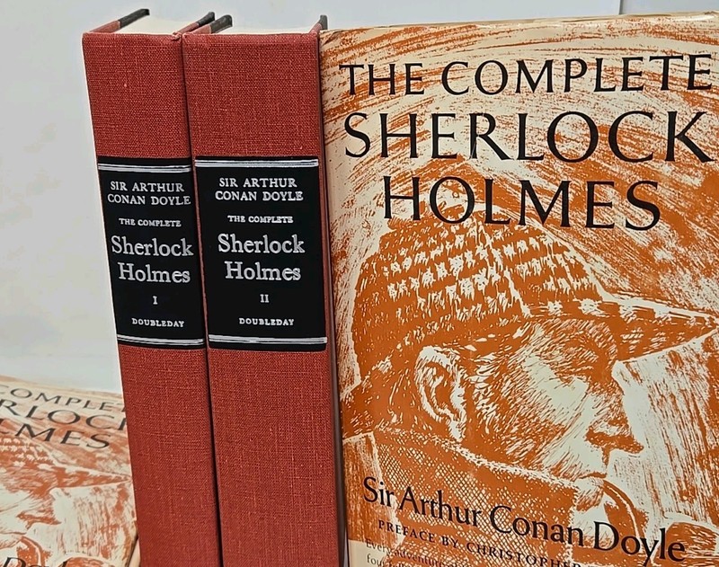 Complete Sherlock Holmes Arthur Conan Doyle Doubleday Set Sidney Paget Illus Dj