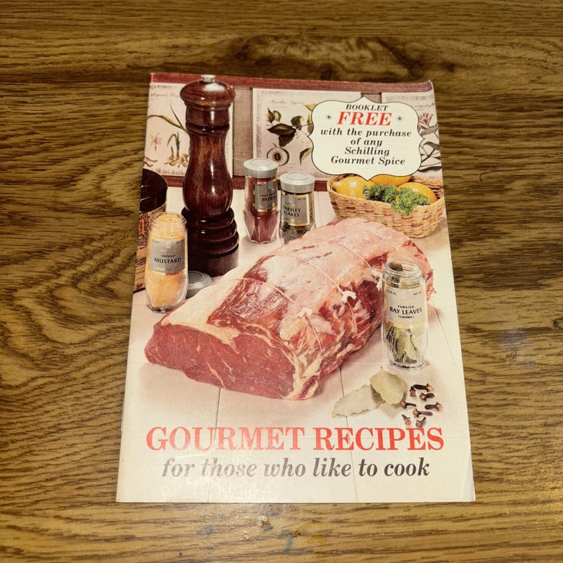 Schilling Gourmet Spice- Gourmet Recipes Booklet , 34 pages