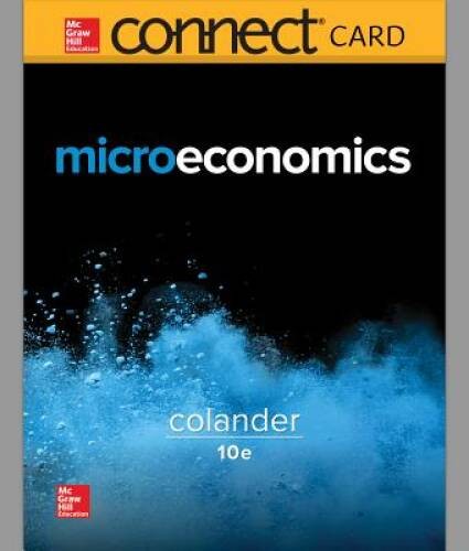 McGraw Hill Connect Colander 10e Microeconomics Access Card ONLY – VERY GOOD