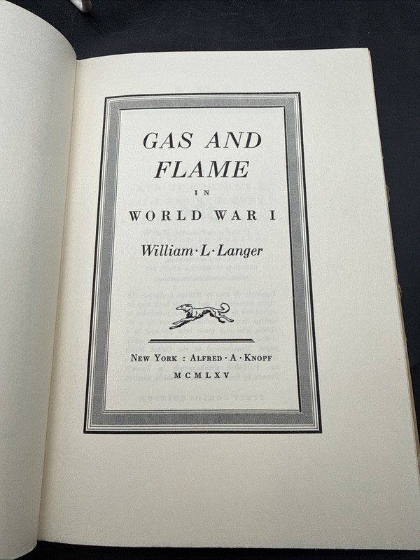 WWI Gas and Flame in World War I Knopf 1st Borzoi Edition HC/DJ Regiment Co. E gallery