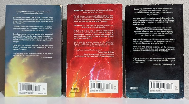 Forgotten Realms = Thomas M. Reid = THE EMPYREAN ODYSSEY = complete set 3 pbks gallery