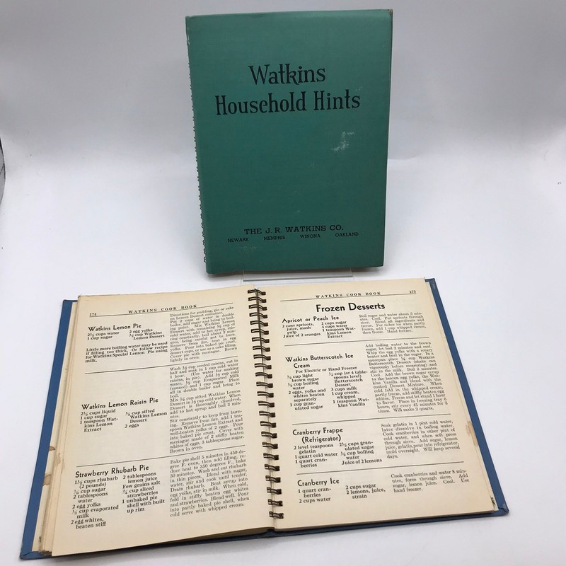 Watkins Cookbook and Household Hints Elaine Allen Recipes and Tips Set of 2 gallery