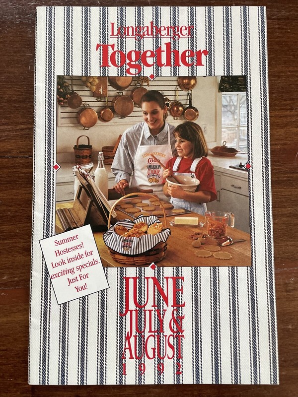 LONGABERGER Together 1992 June July & August Wish List Flyer Catalog