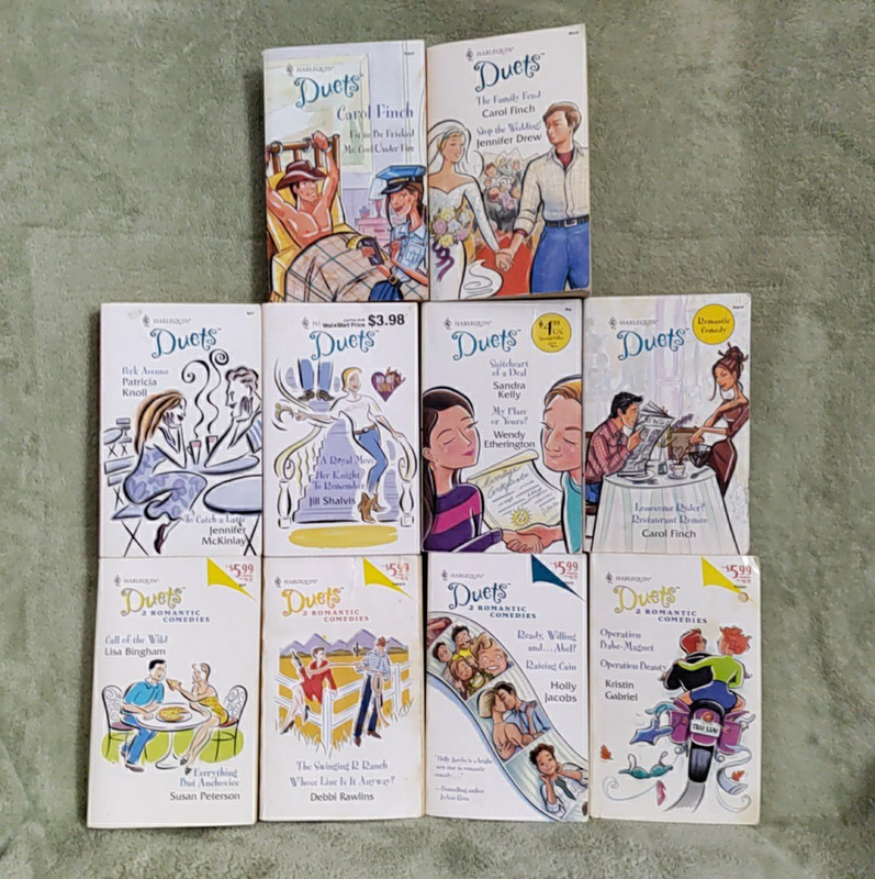 Lot of 10 Harlequin Duets Romance Paperback 2-in-1 Books Vintage Humor Funny ZX