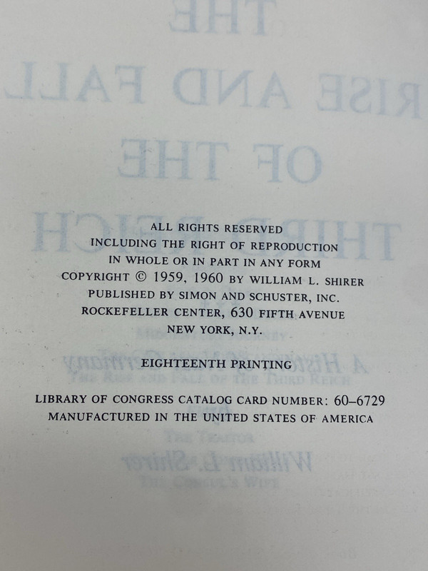 The Rise and Fall of the Third Reich History of Nazi Germany William Shirer 1960 gallery