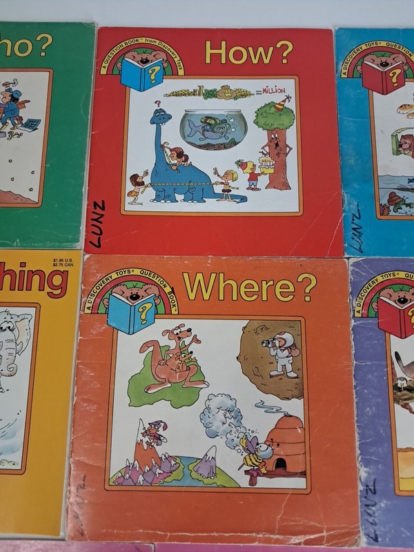 Discovery Toys Lot of 8 Children's Books Elementary Question Answer Who What gallery