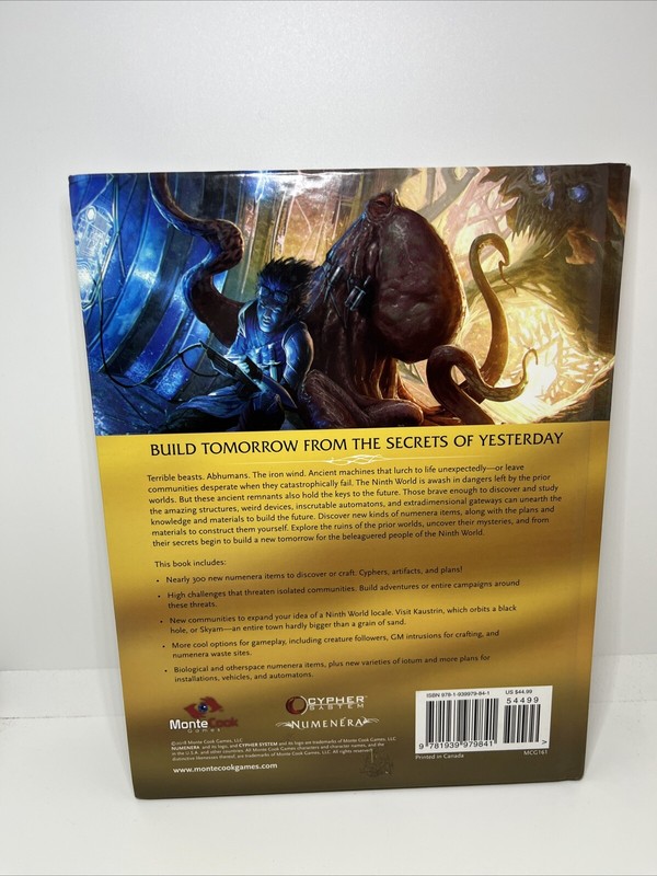 Numenera Building Tomorrow Monte Cook Games, LLC RPG Book gallery