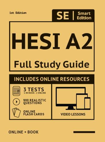 Hesi A2 Full Study Guide: Complete Subject Review with 100 Video Lessons, 3…