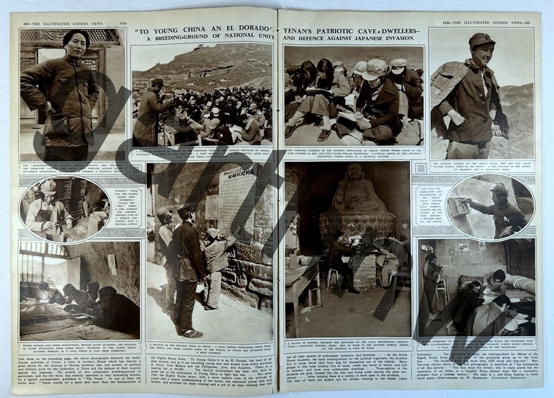 MAO ZEDONG 1938 YENAN CAVE DWELLERS PICTORIAL CHINA COMMUNISTS RESIST JAPAN