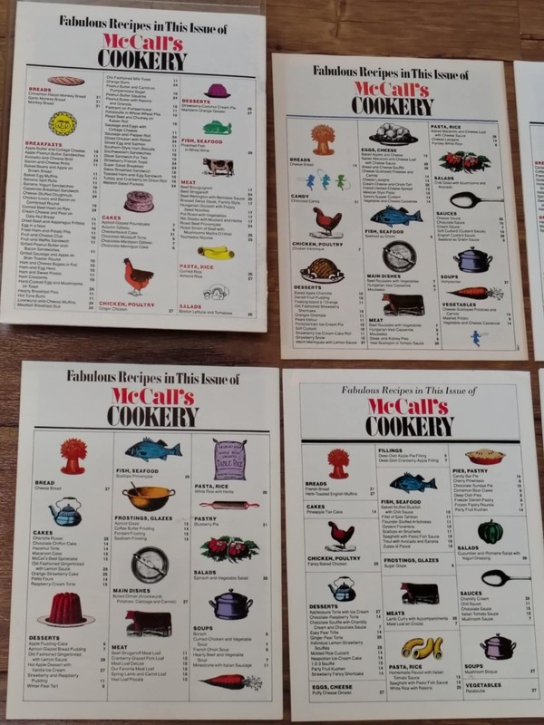LOT OF 17 VINTAGE McCall's COOKERY SOFTCOVERS RECIPE BOOKLETS with plastic case gallery