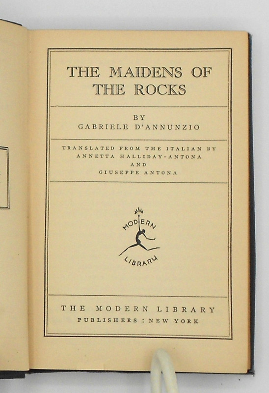 THE MAIDENS OF THE ROCKS by D’ANNUNZIO 1926 1ST MODERN LIBRARY ED FLEX COVER VG