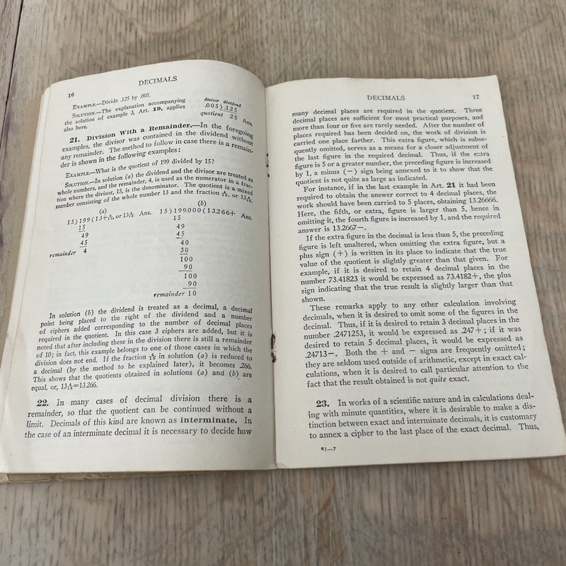 Decimals By I.C.S Staff, Edition 1, Serial 1977-1 Reprinted 1950 gallery