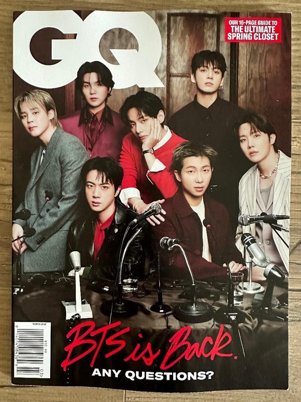 GQ Magazine March 2026 BTS IS BACK Any Questions? SPRING CLOSET 16 Page GUIDE