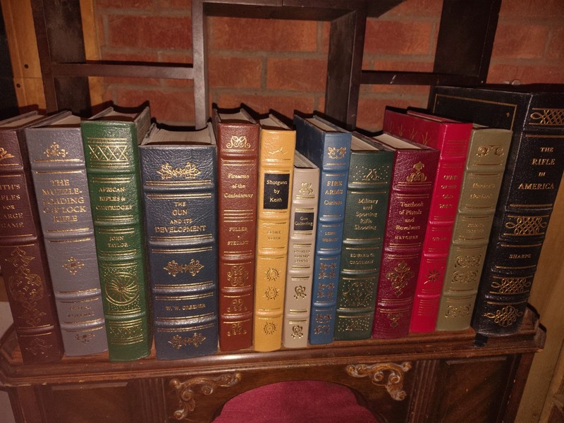 Firearms Classic Library Collection-Lot Of 13 Leather-bound Books-New Unread