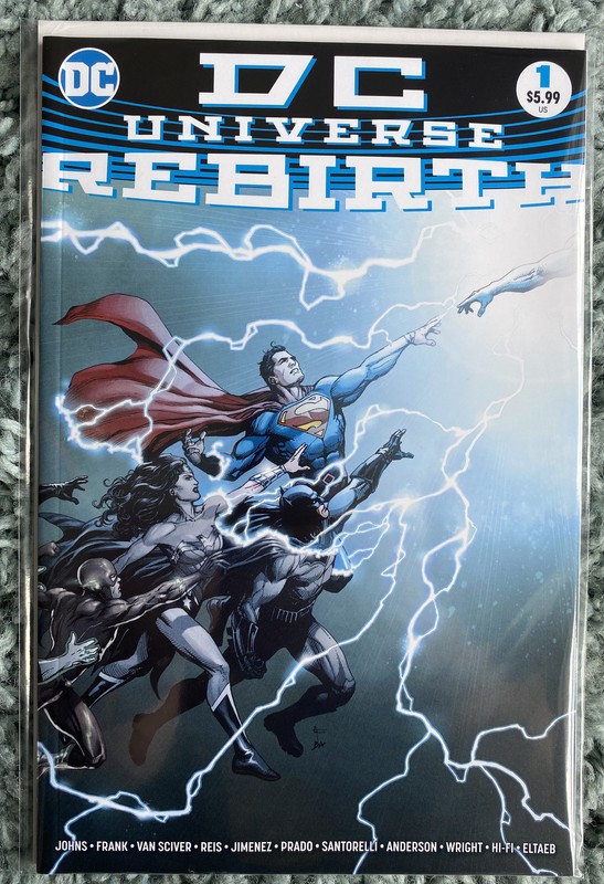 DC UNIVERSE REBIRTH #1 2ND PRINT VARIANT DC Comics 2016 Sent In A Cboard Mailer