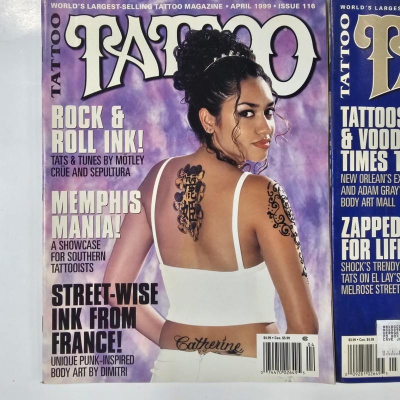 Vintage 1990s Lot Of 3 Tattoo Magazines Issue #116-118 gallery