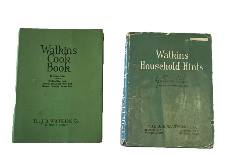 Watkins Book LOT Cookbook Household Hints Vintage Elaine Allen J.R. Watkins CO