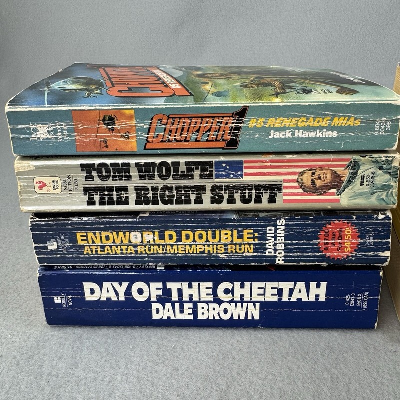 Lot of 8 Vtg Military War Paperback Books World War II, Space Race CIA Cold War gallery