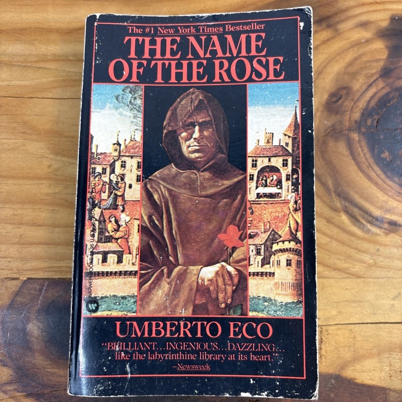 The Name of the Rose by Umberto Eco PB Warner Books 1986 Good Mystery