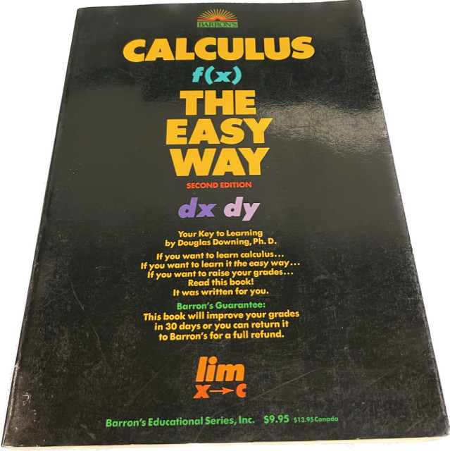 Calculus the Easy Way 2ND EDITION Paperback Book BARRON’S