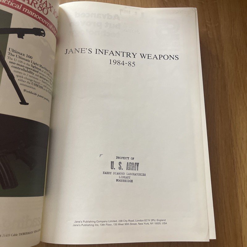 Jane's Infantry Weapons, 1984-85 by Ian v. Hogg Hardcover Book 1st Ed Army Copy gallery