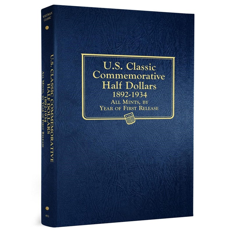 2 Whitman Coin Albums For US Commemorative Halves $ 1892 - 1954 New + Blank gallery