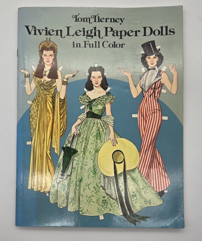 Tom Tierney Vivien Leigh Paper Dolls Book Full Color Complete Uncut Vintage