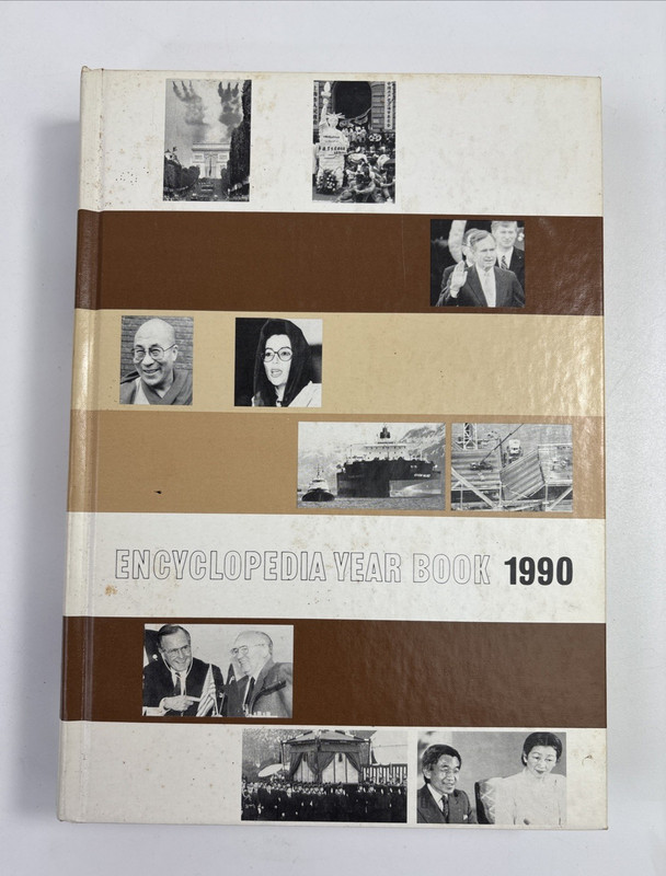 Vintage Encyclopedia Year Book Grolier (1990, Hardcover) Democratic Revolution