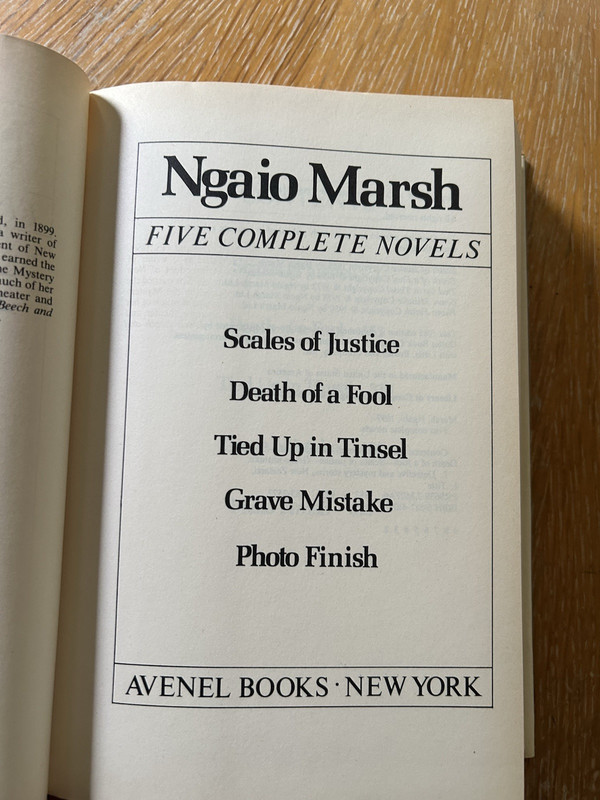 Ngaio Marsh : Five Complete Novels Hardcover Ngaio Marsh 1983 2nd Edition gallery
