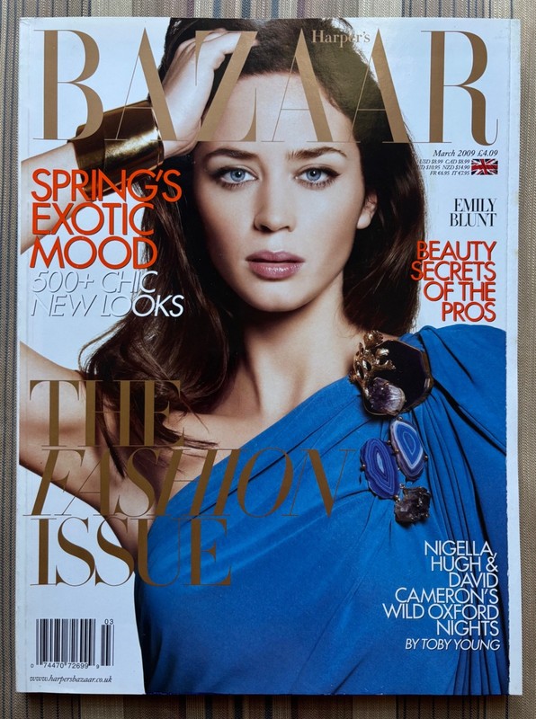 HARPER’S BAZAAR Magazine MARCH 2009 W Emily BLUNT Devil Wears Prada RUNWAY Vogue