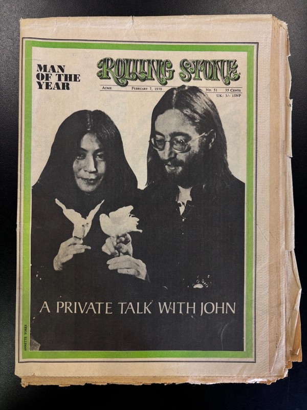 Rolling Stone Magazine February 7, 1970 No. 51 John Lennon Yoko Ono