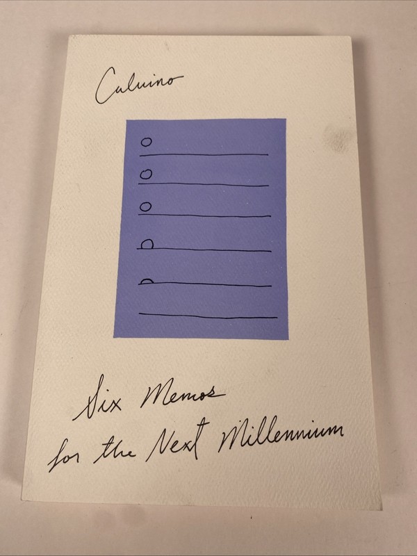 ITALO CALVINO Lot Of 2 Paperbacks SIX MEMOS FOR NEXT MILLENIUM ~INVISIBLE CITIES gallery