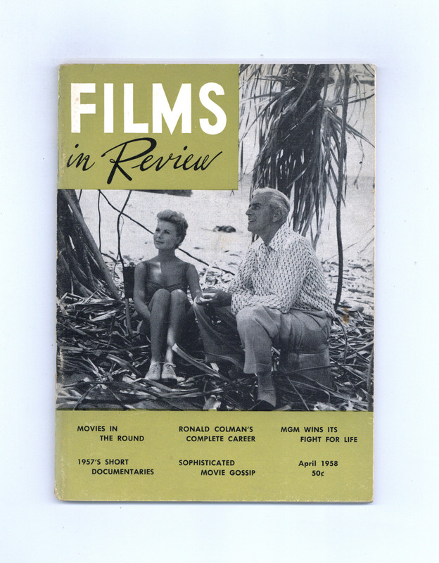 Films in Review Vol. 9 #4 VF+ 8.5 1958