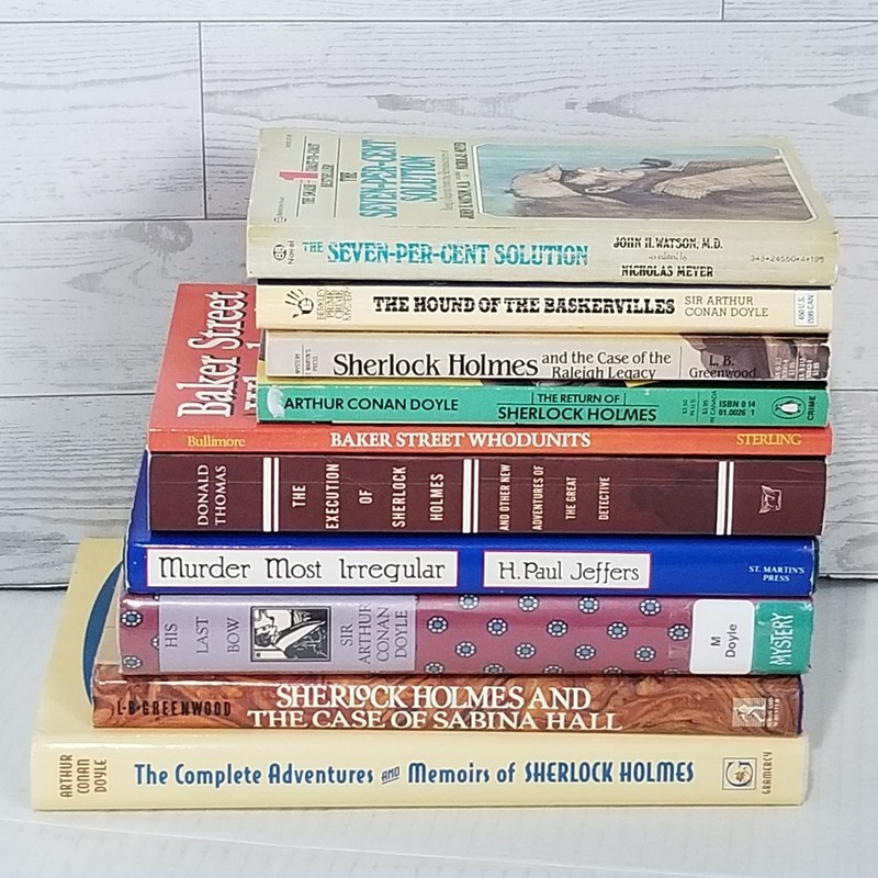 Sherlock Holmes 10 Book Lot – Pastiche & Classics – Meyer Greenwood Conan Doyle