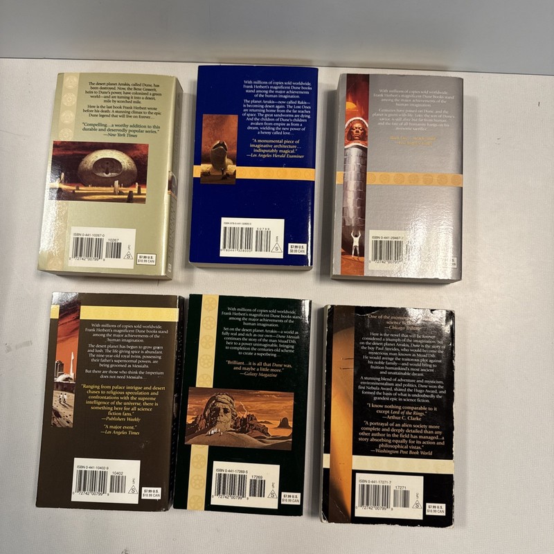 Complete DUNE Original Ace Series By Frank Herbert Books #1-6 Lot Paperback Set gallery