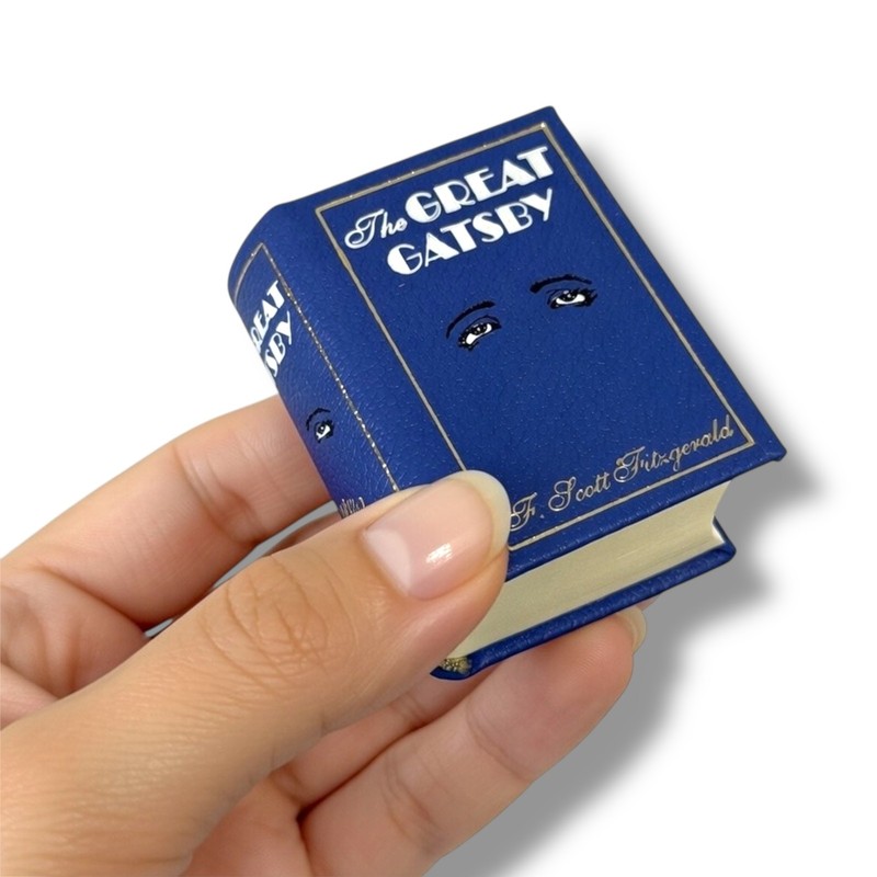 The Great Gatsby tiny book leather hardcover w/slipcase made in Germany 764pgs