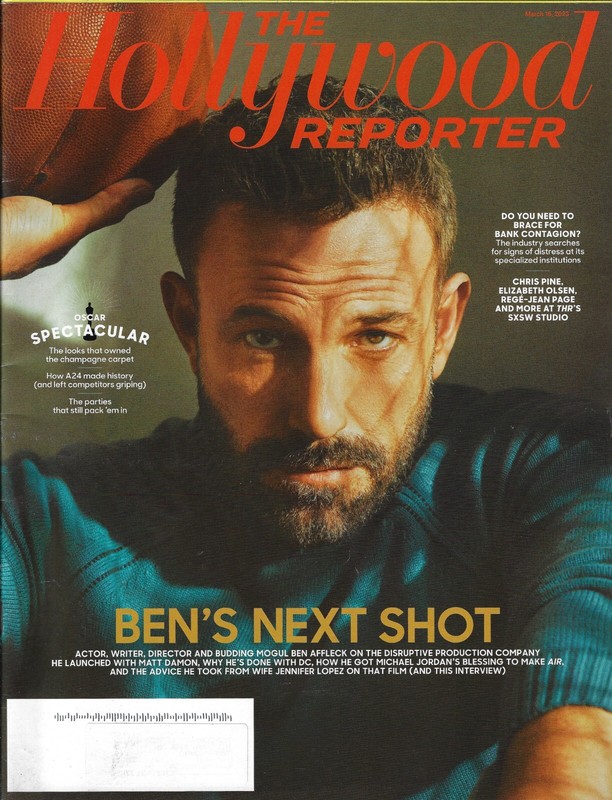 The Hollywood Reporter March 16 2023 Ben Affleck Damon Lopez Air FREE SHIPPING