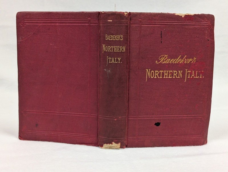 Antique 1895 Red Flex Cover ~ Karl Baedeker ~ Northern Italy Travel Guide gallery