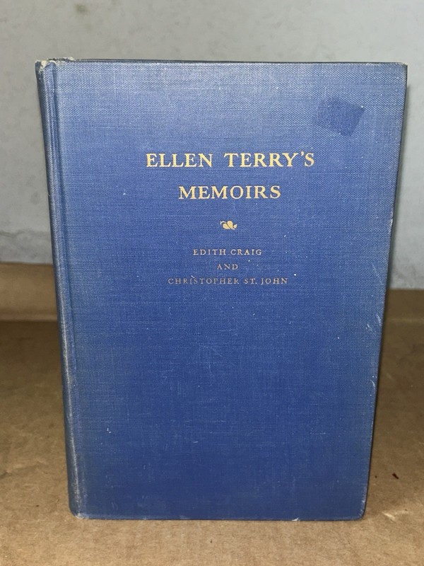 1932 Ellen Terrys Memoirs by Edith Craig & Christopher St John 1st Edition HC
