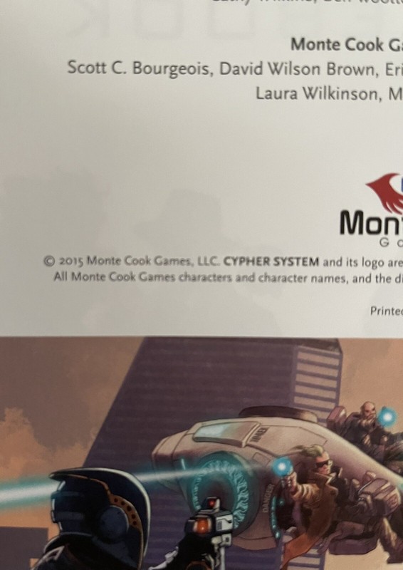 Cypher System Rulebook RPG (Monte Cook 2015) Hardcover gallery