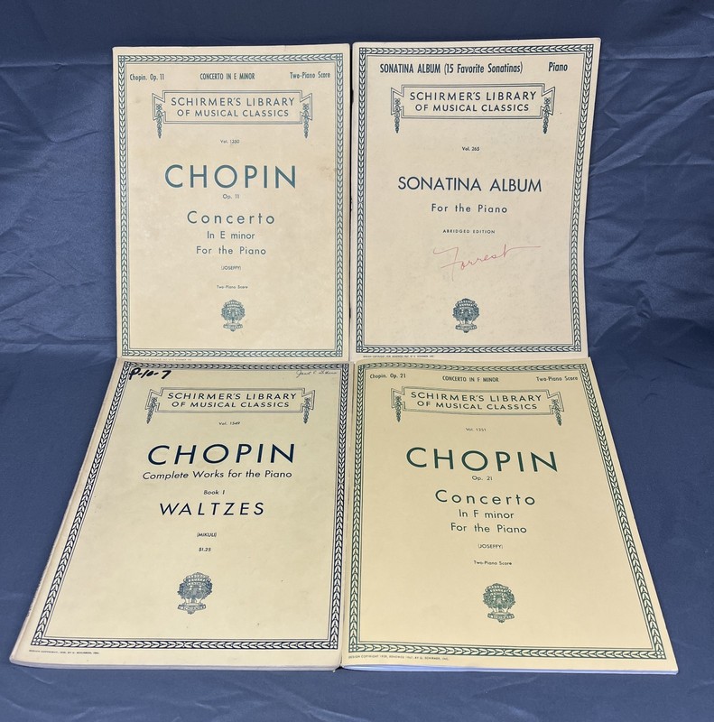 Four Piano Music Books Schirmer’s Classics 3 Choplin Waltzes Sonatina Album More
