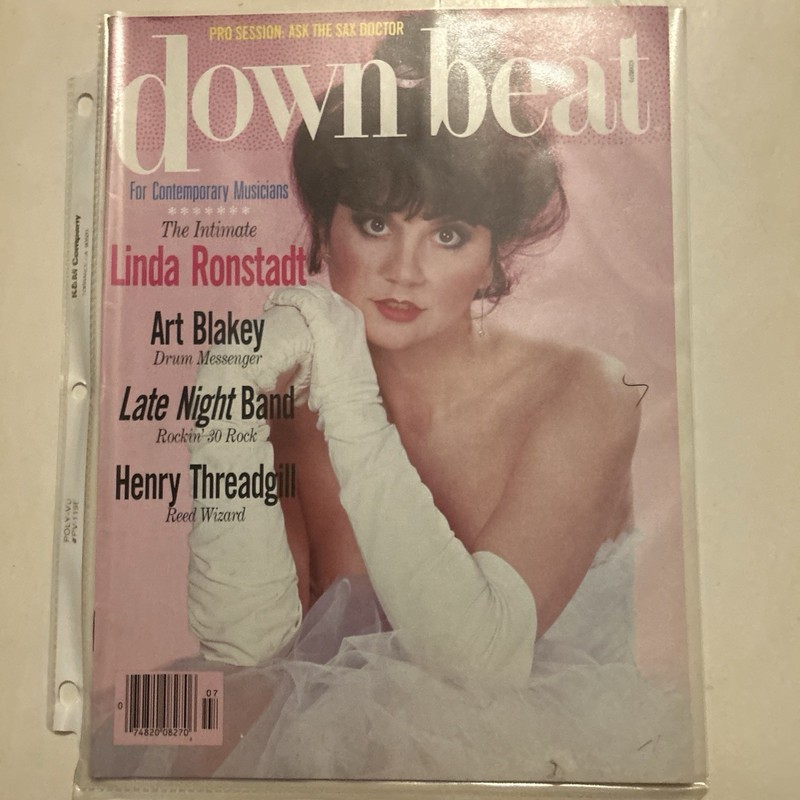 DOWN BEAT MAGAZINE-July 1985-Linda Ronstadt-Art Blakey-Late Night Band